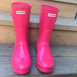 Hot pink Hunter boots